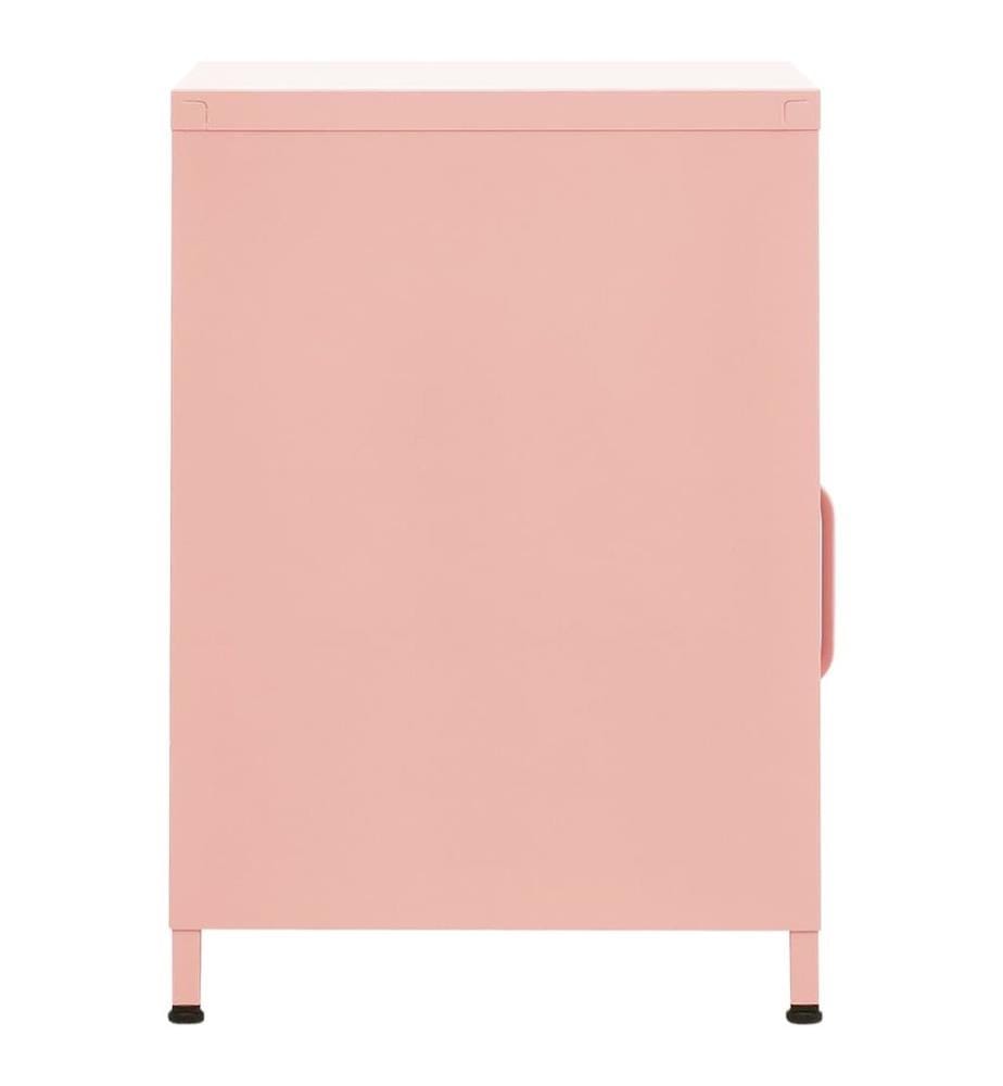 Nachttisch Rosa 35x35x51 cm Stahl