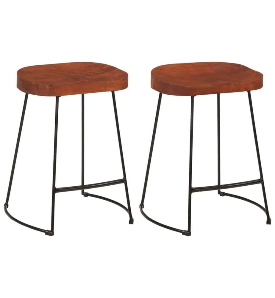 Gavin Barhocker 2 Stk. 45x38x53 cm Massivholz Mango