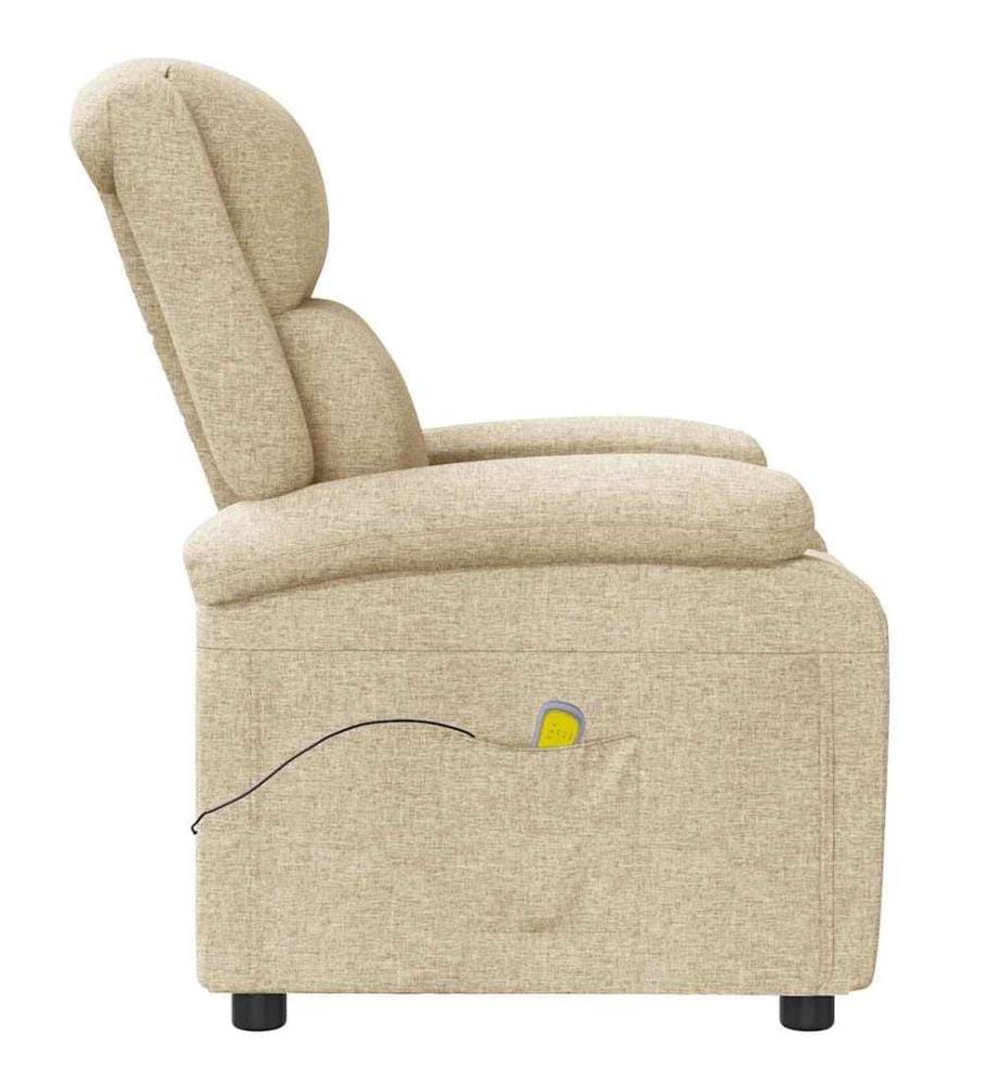 Massagesessel Creme Stoff
