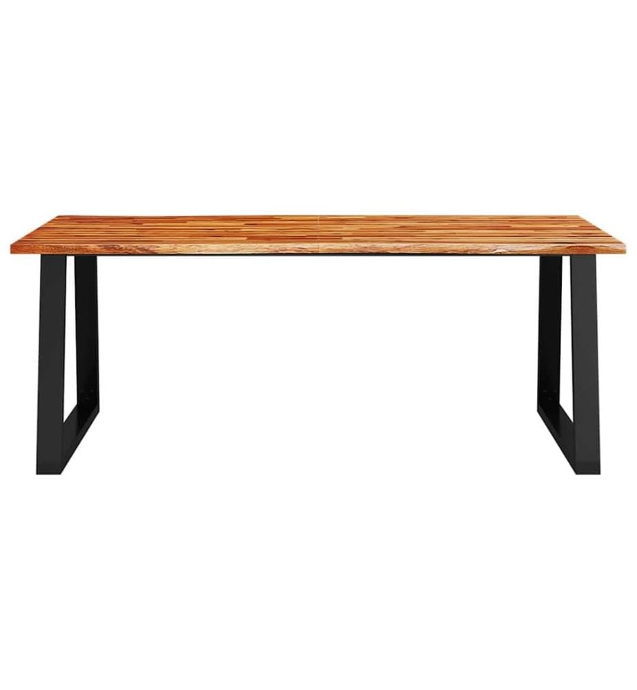 Table à manger 200x90x75 cm bois d'acacia solide à bord vif
