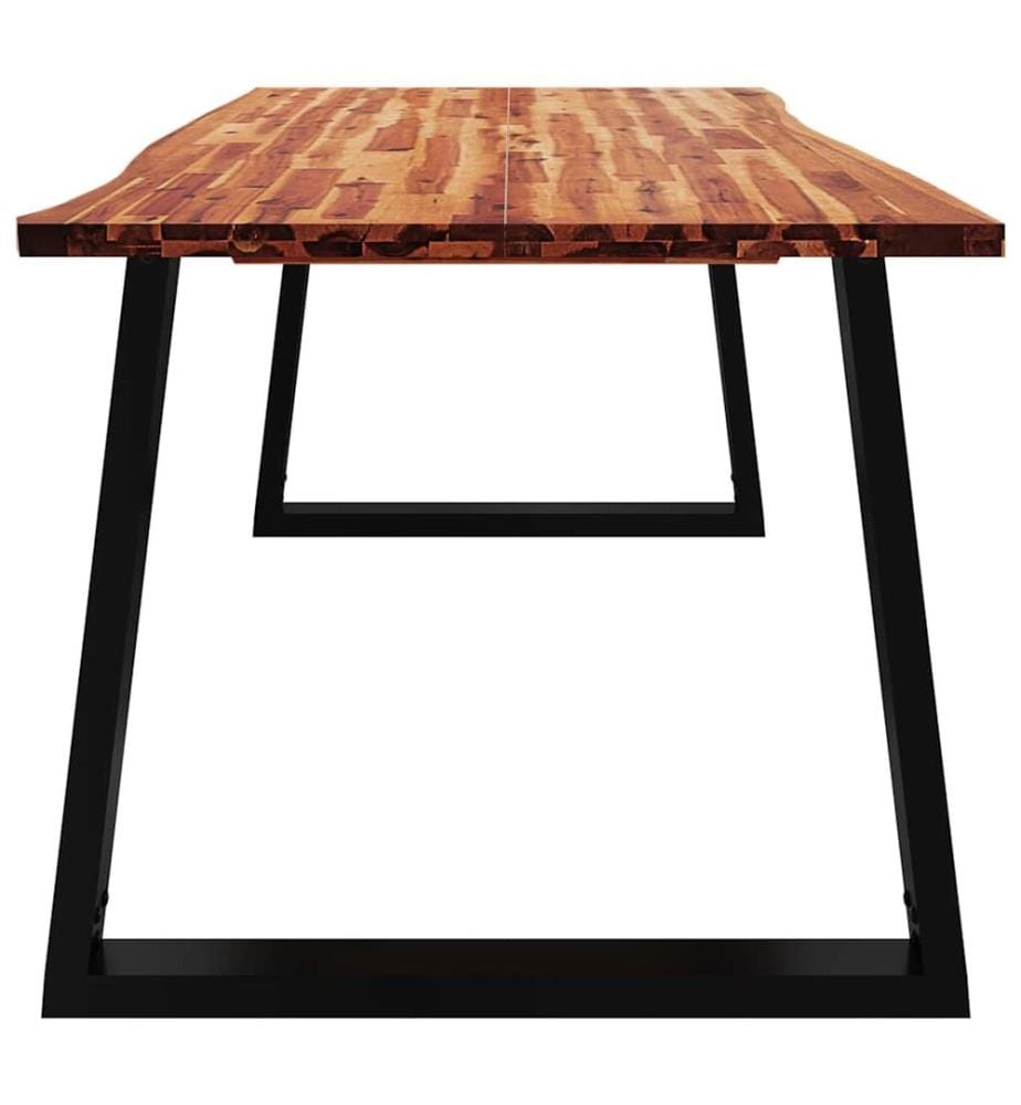 Table à manger 200x90x75 cm bois d'acacia solide à bord vif