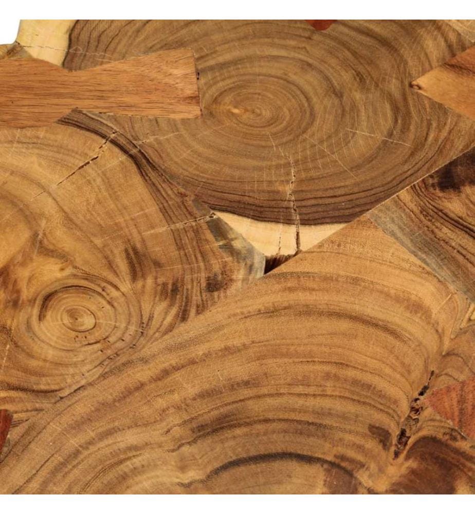 Table basse 36 cm 6 troncs bois d'acacia massif