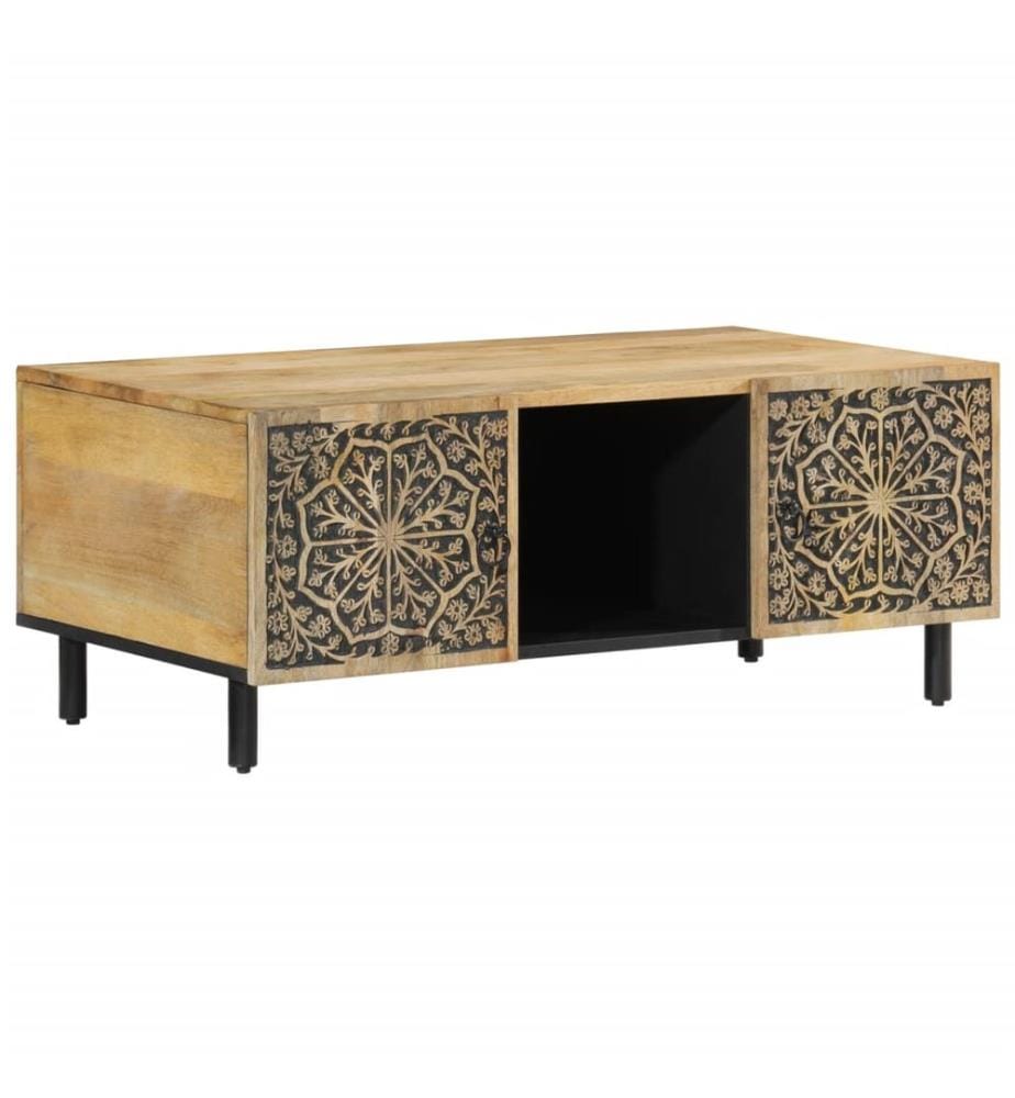 Table basse 100x54x40 cm bois de manguier massif