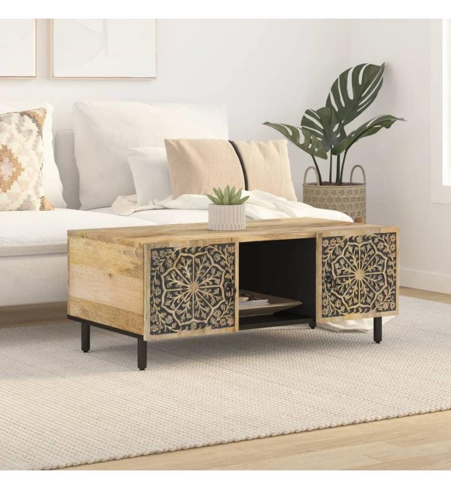 Table basse 100x54x40 cm bois de manguier massif