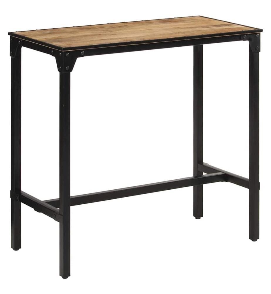 Bartisch 110x55x107 cm Raues Massivholz Mango