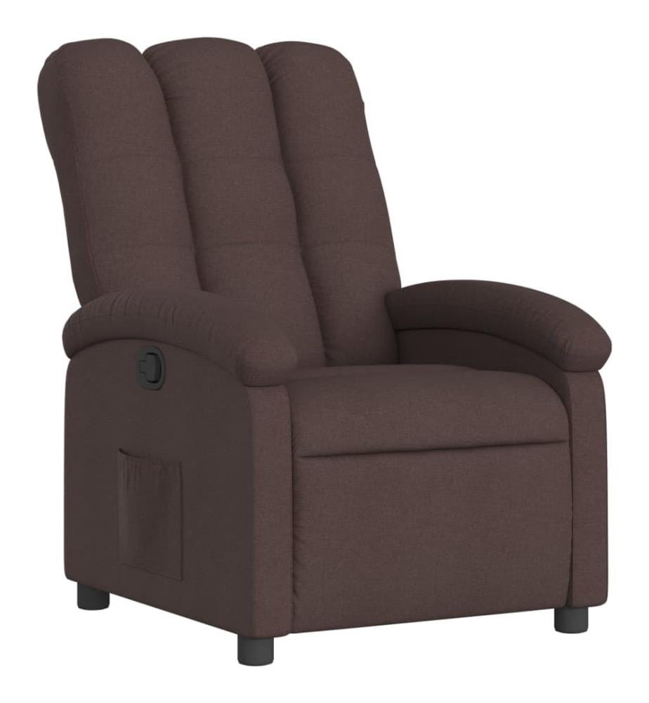 Relaxsessel Dunkelbraun Stoff