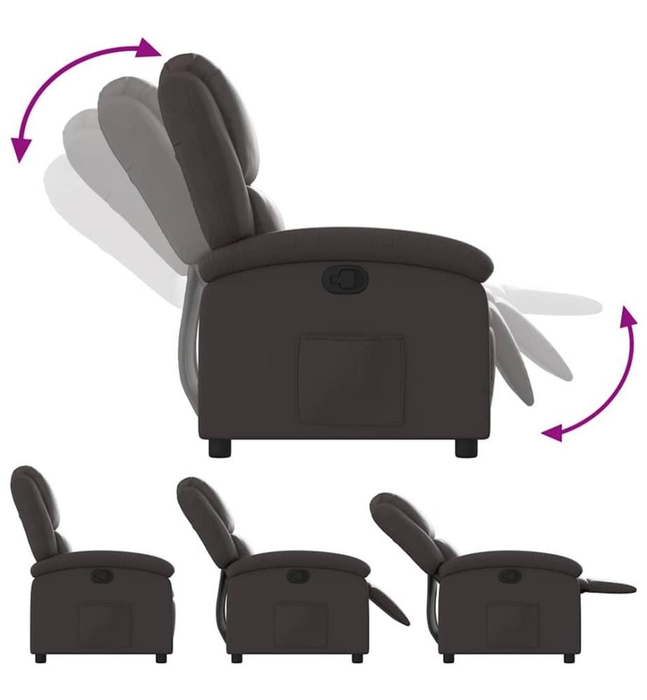 Relaxsessel Dunkelbraun Echtleder