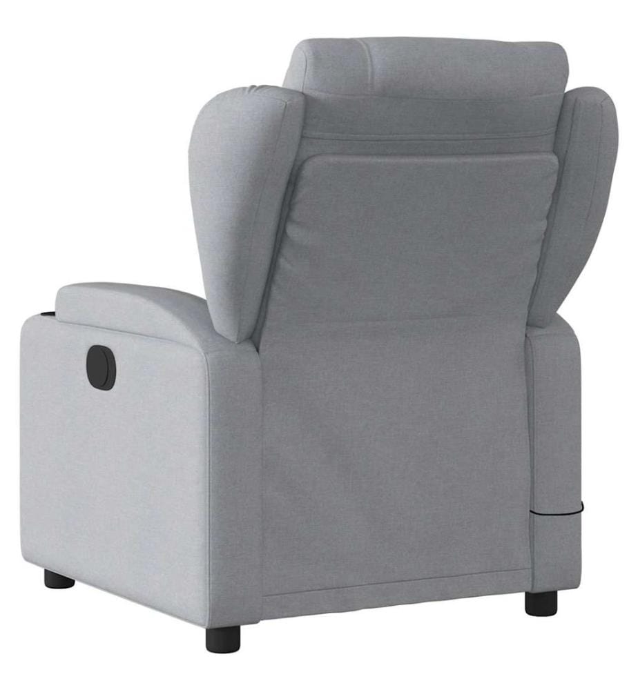 Massagesessel Hellgrau Stoff