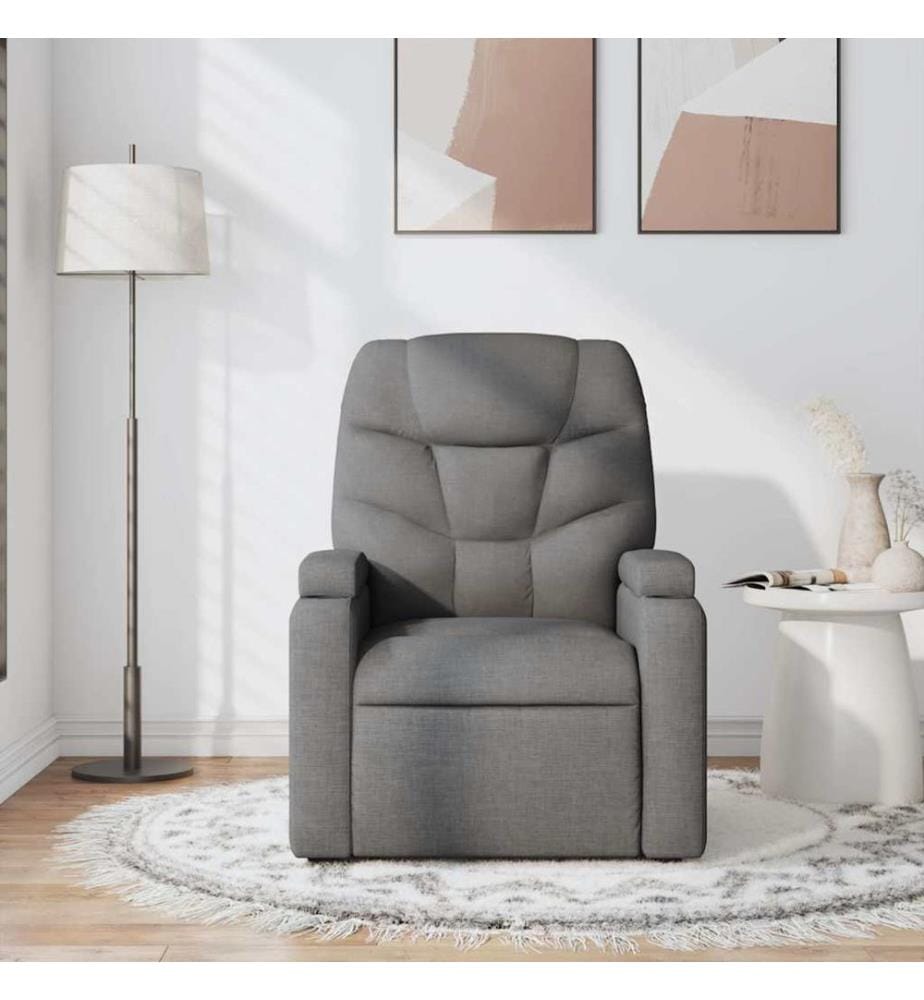 Massagesessel Dunkelgrau Stoff