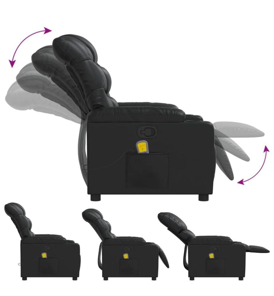 Massagesessel Schwarz Kunstleder