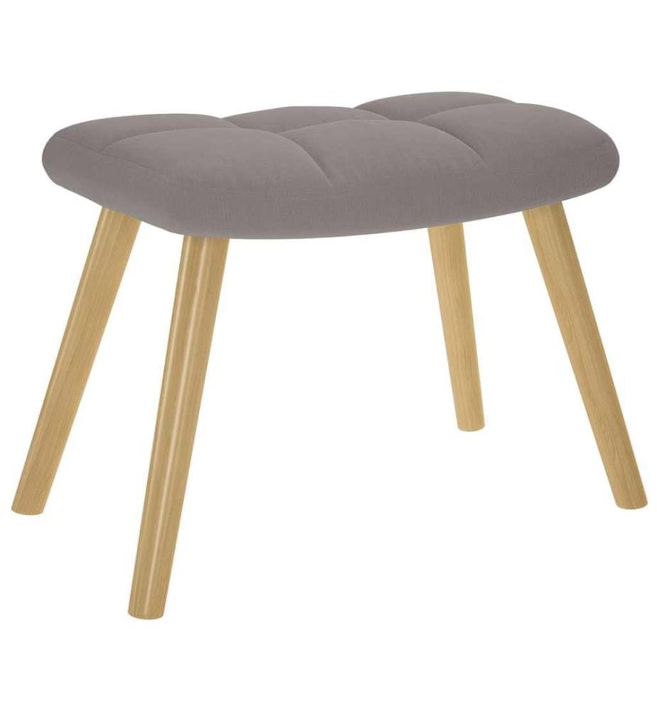 Chaise à bascule avec repose-pied Taupe Tissu