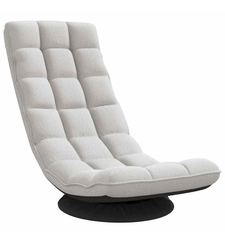 Fauteuil de sol pivotant gris nuage 70x51x79 cm tissu