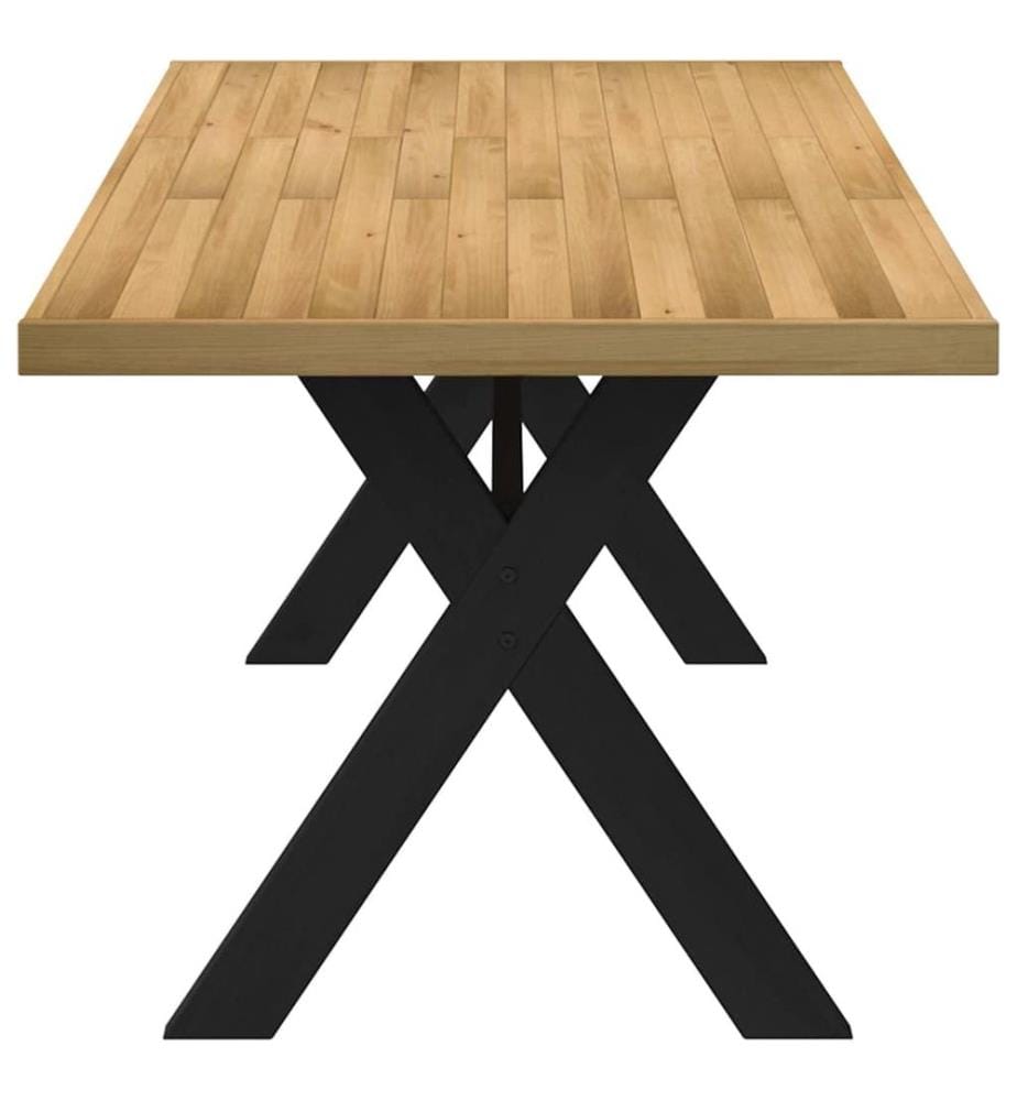 Table à manger NOAIN pieds en forme de X 180x90x75cm massif pin