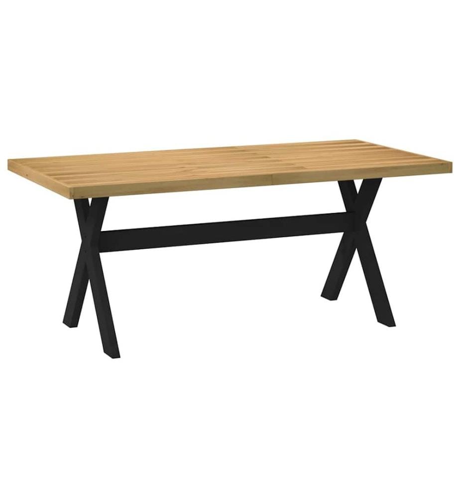 Table à manger NOAIN pieds en forme de X 180x90x75cm massif pin