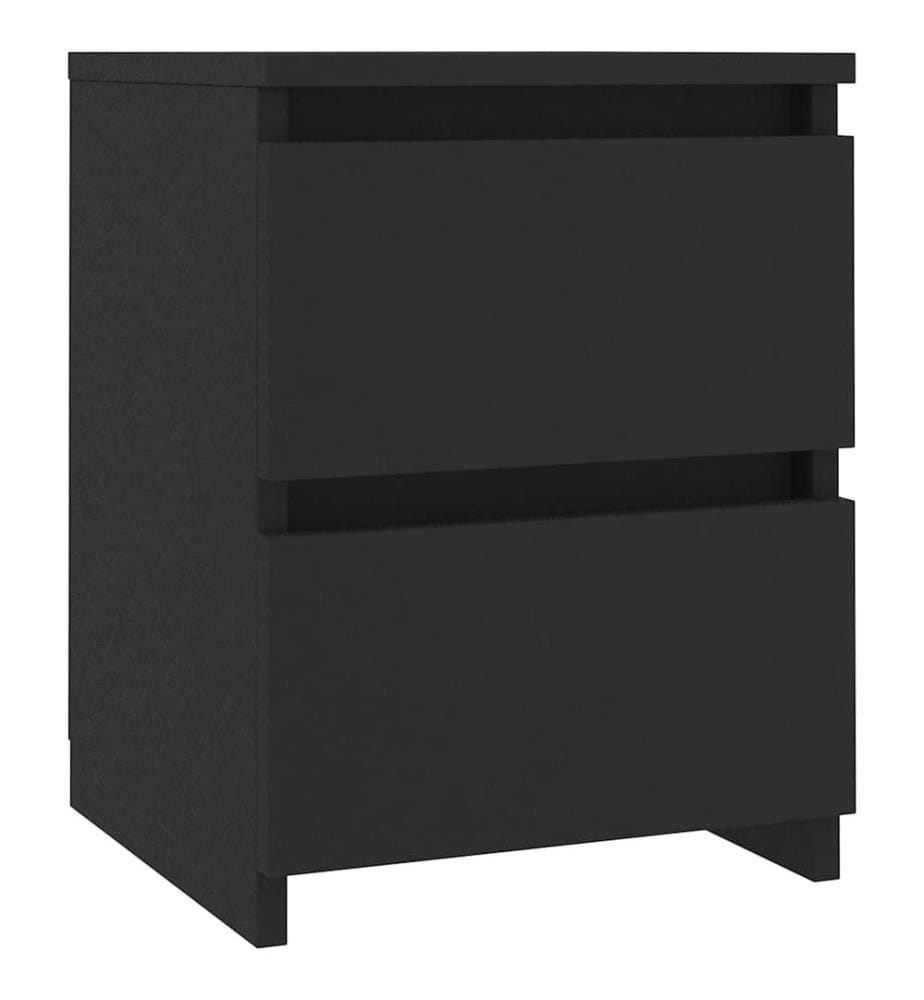 Nachttische 2 Stk. Schwarz 30×30×40 cm Holzwerkstoff