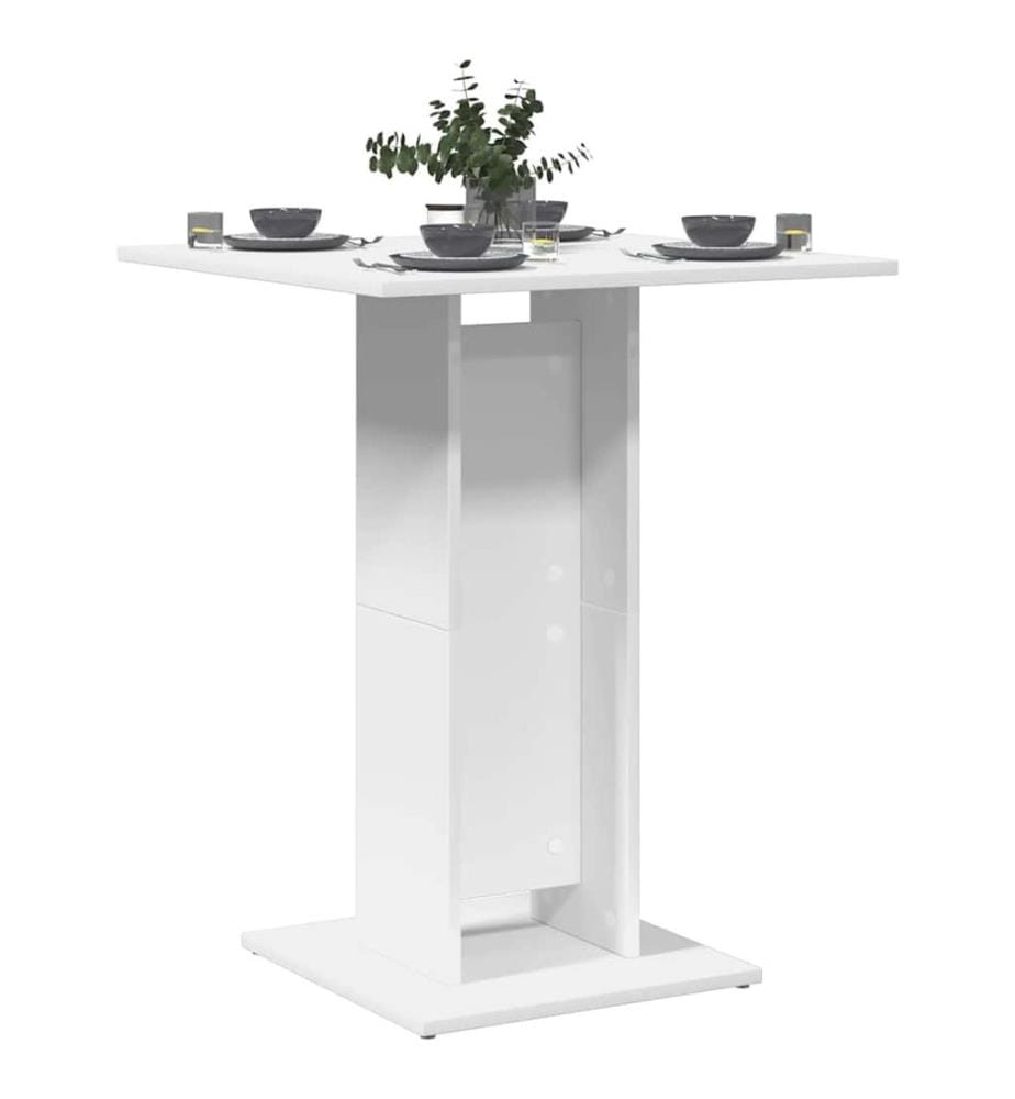 Bistrotisch Weiss 60x60x75 cm Holzwerkstoff