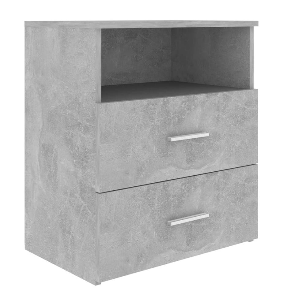 Table de chevet Gris béton 50x32x60 cm