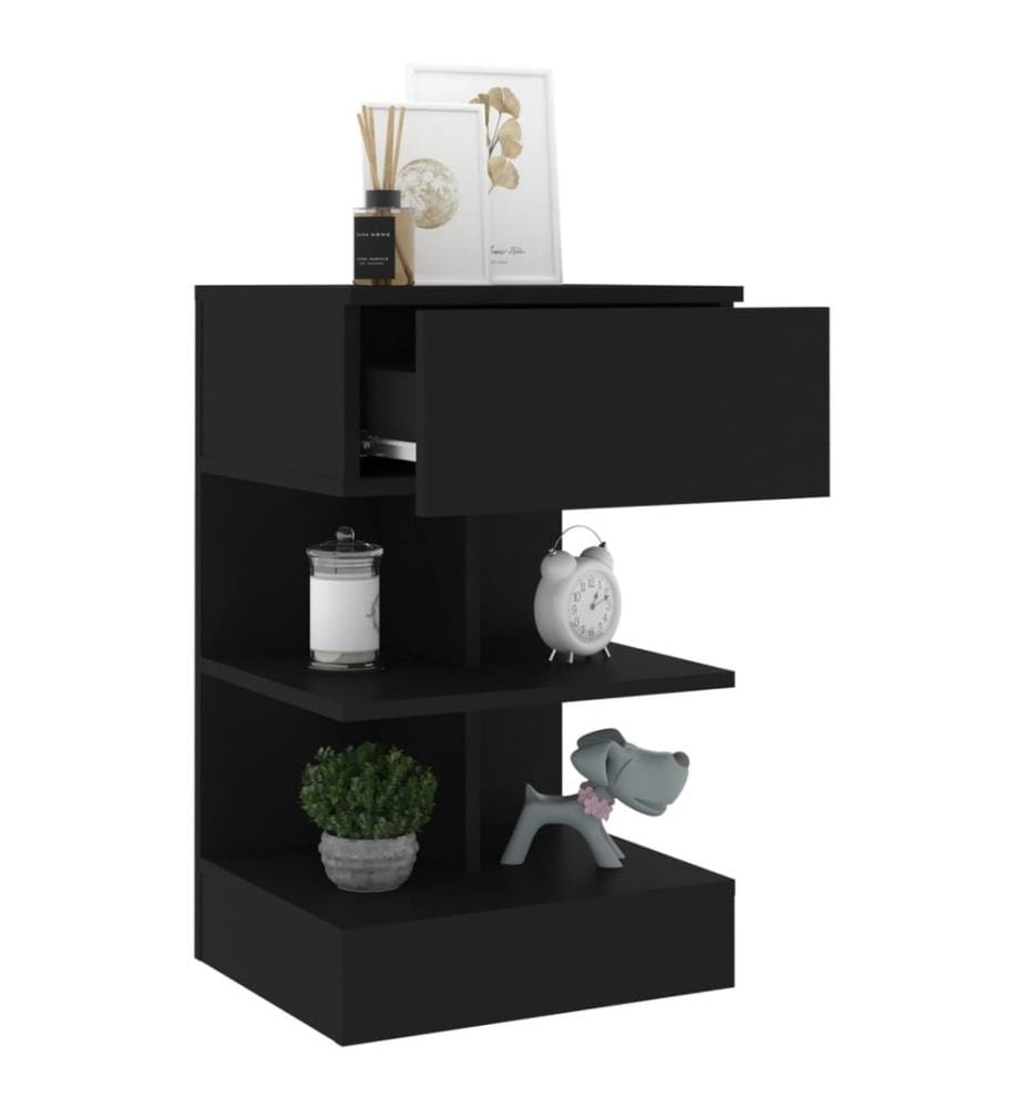 Nachttisch Schwarz 40x35x65 cm Holzwerkstoff