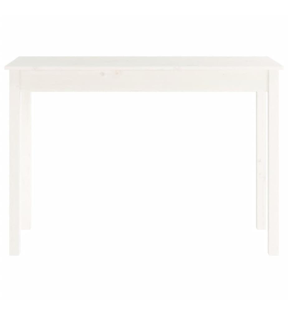 Table console Blanc 110x40x75 cm Bois massif de pin