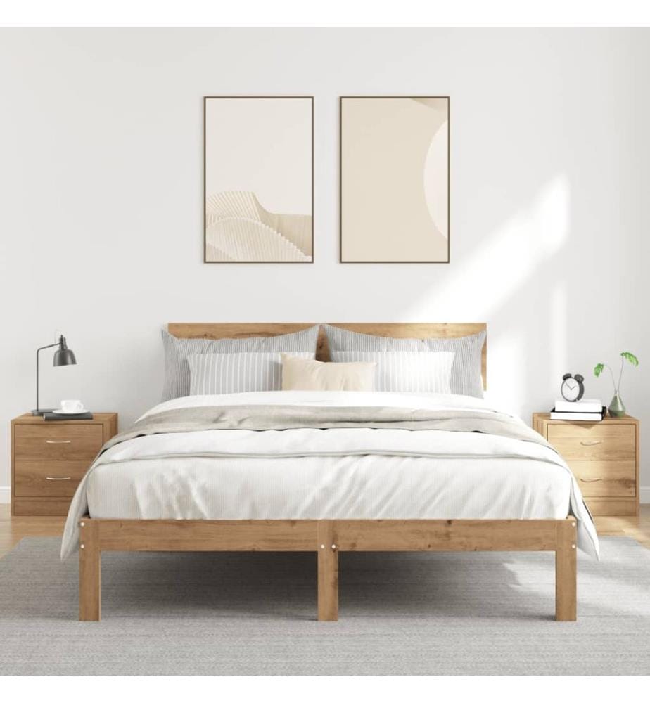 Nachttische 2 Stk. Artisan-Eiche 40x30x40 cm Holzwerkstoff