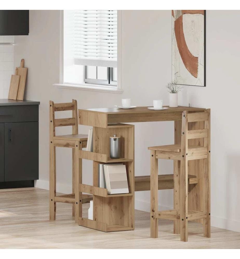 Bartisch mit Regal Artisan-Eiche 100x48x101,5 cm