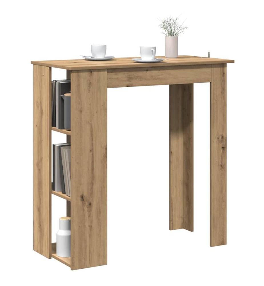 Bartisch mit Regal Artisan-Eiche 102x50x103,5 cm Holzwerkstoff