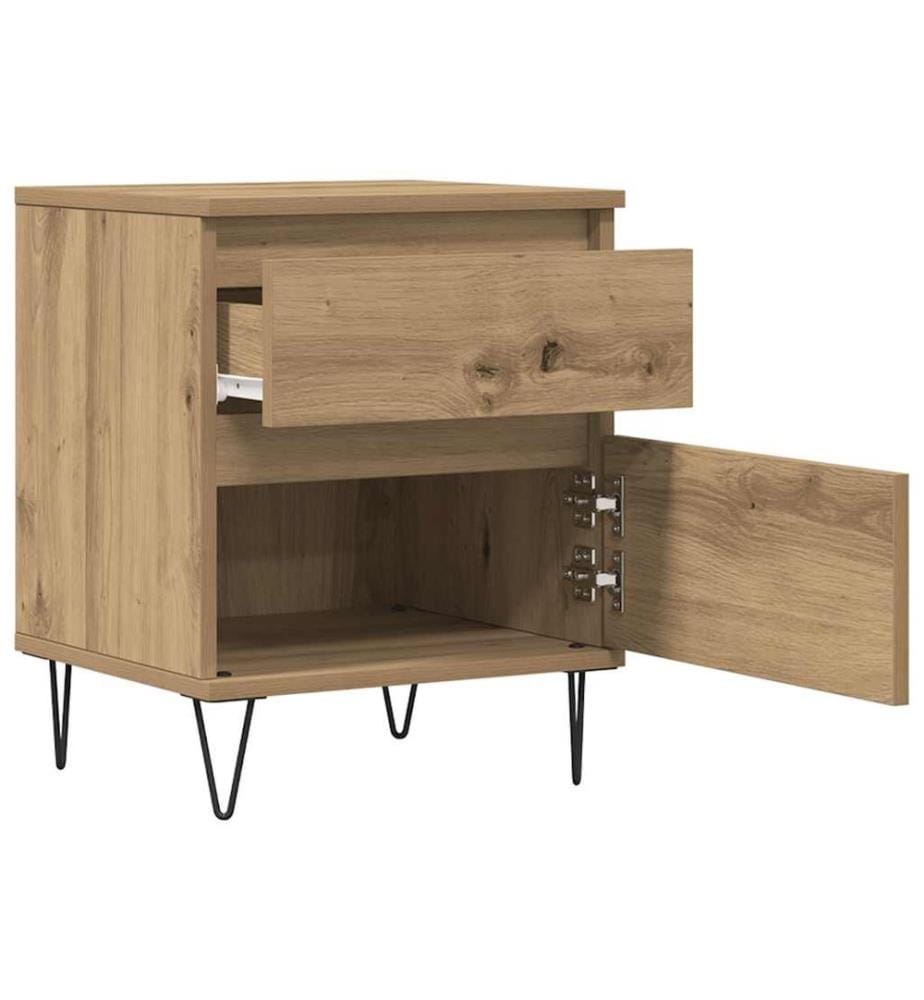 Nachttische 2 Stk. Artisan-Eiche 40x35x50 cm Holzwerkstoff