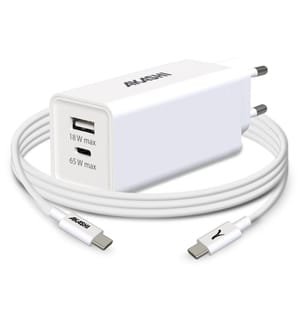 AKASHI mains charger + usb-c cable - Model : ALTGAN65W