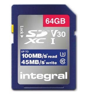 Carte micro sdhc INTEGRAL - Modèle : INSDX64G-100V30