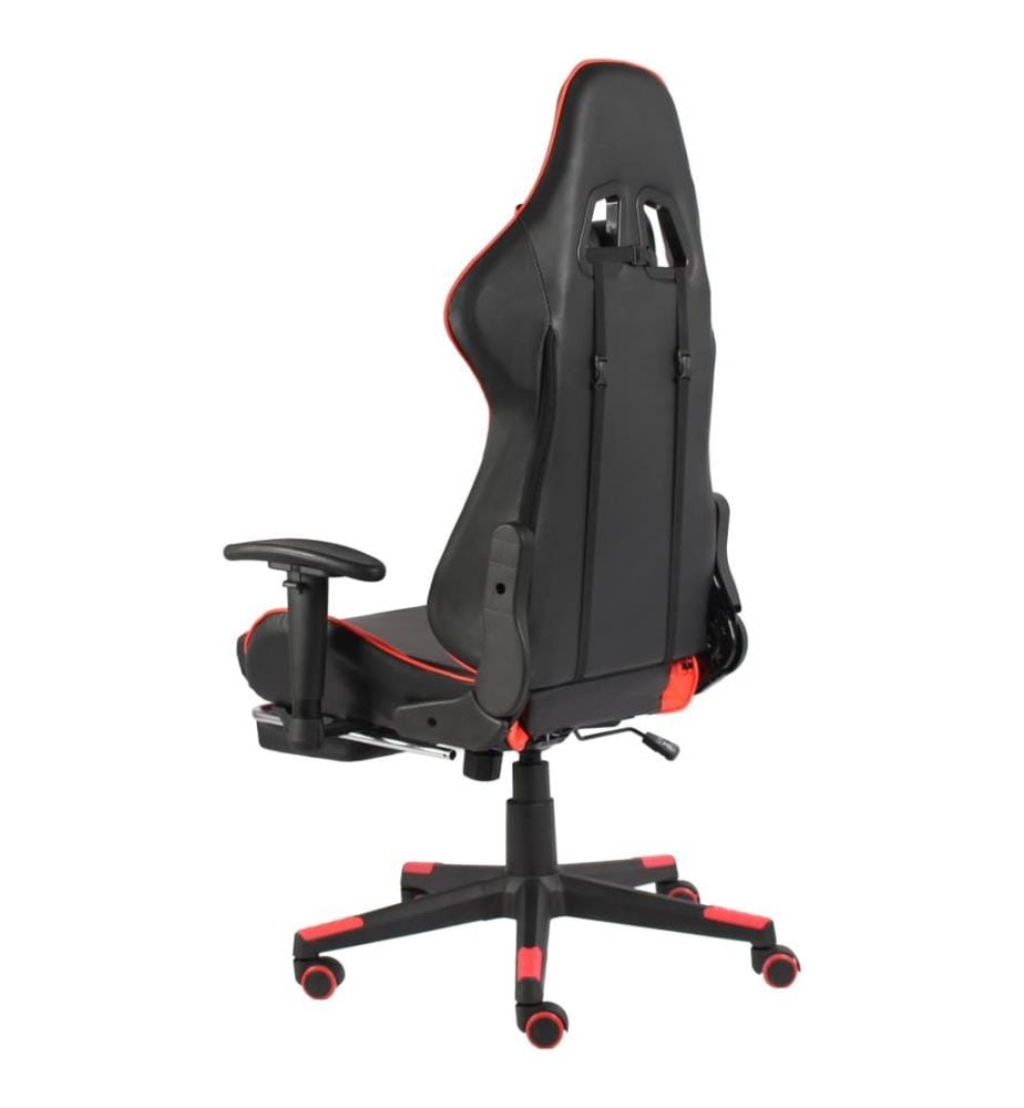 Gaming-Stuhl mit Fussstütze Drehbar Rot PVC