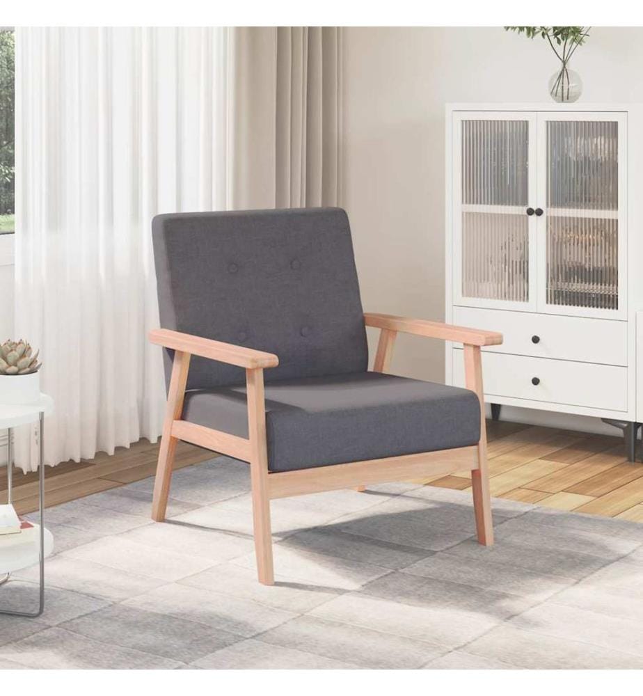 Sessel Dunkelgrau Stoff