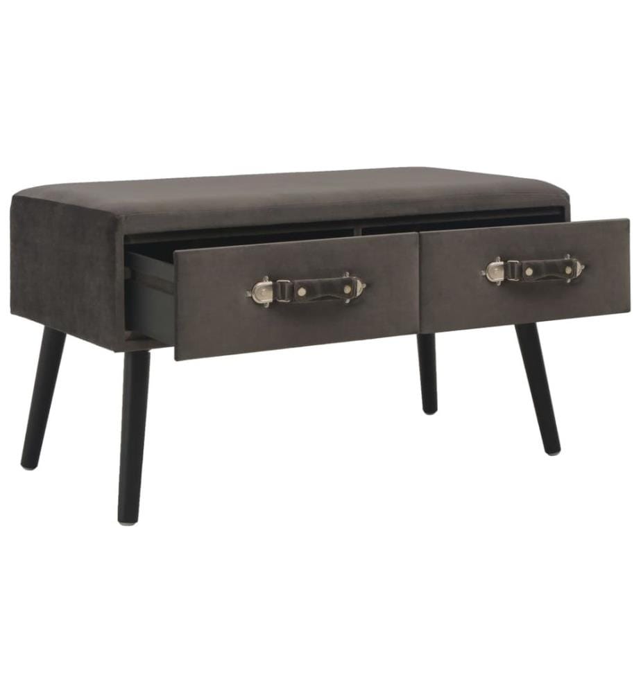 Couchtisch Grau 80x40x46 cm Samt