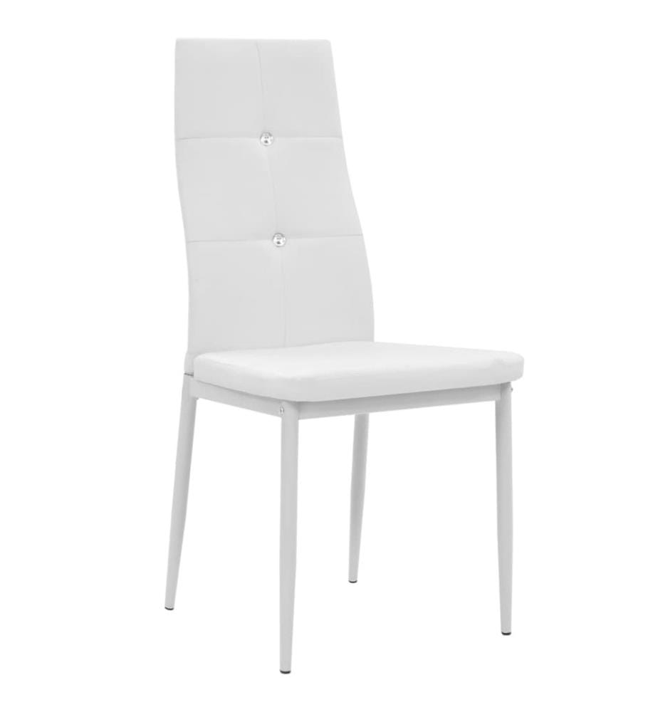 Esszimmerstühle 6 Stk. Kunstleder Weiss