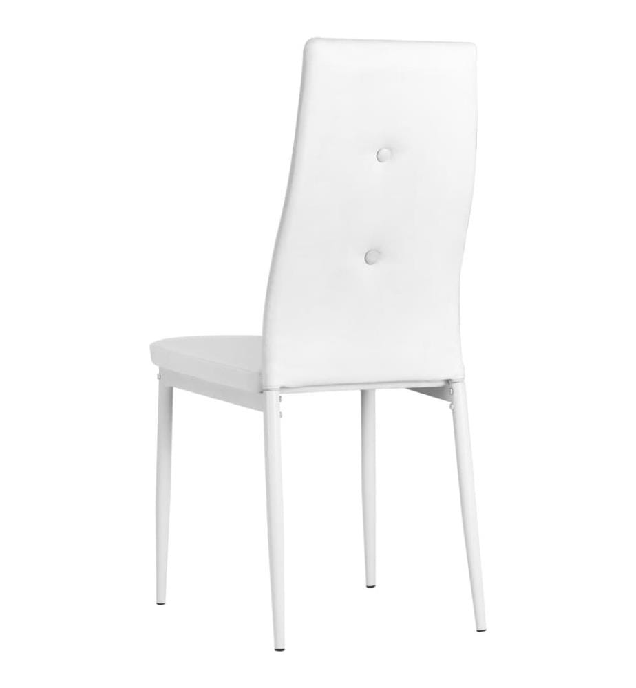Esszimmerstühle 6 Stk. Kunstleder Weiss