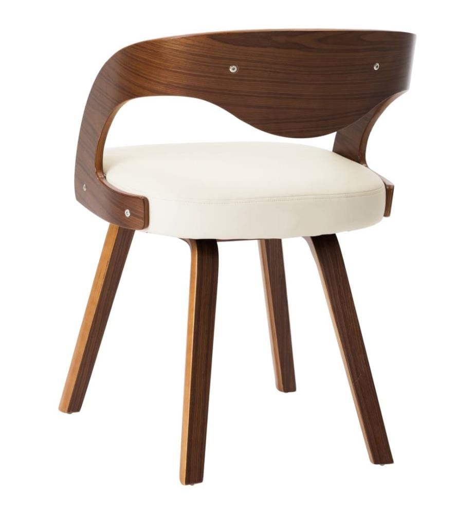 Esszimmerstühle 2 Stk. Creme Bugholz und Kunstleder