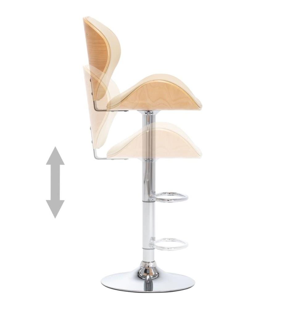 Barhocker Creme Kunstleder