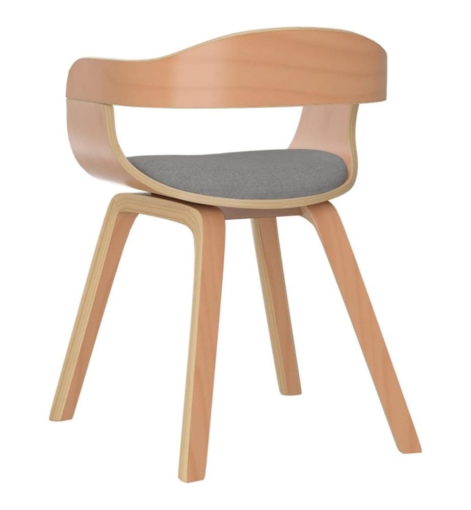 Esszimmerstuhl Taupe Bugholz und Stoff