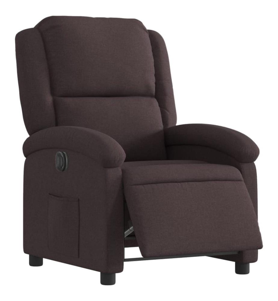 Relaxsessel Elektrisch Dunkelbraun Stoff