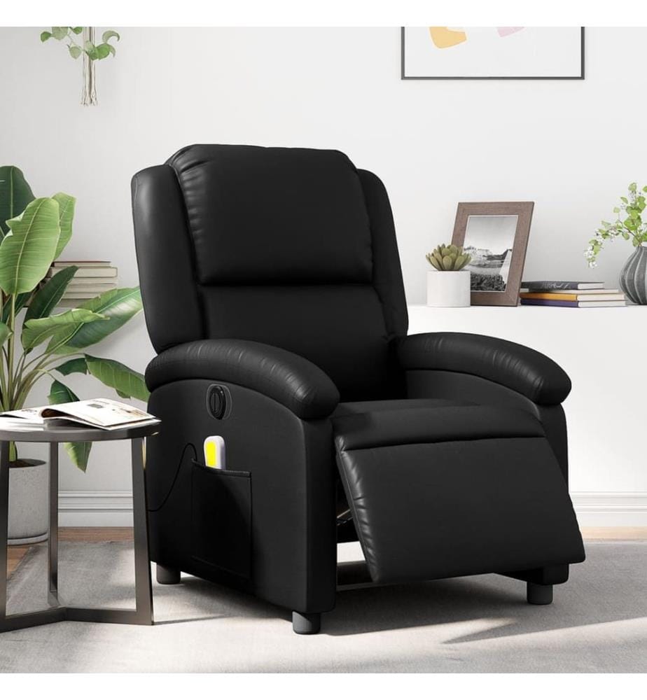 Massagesessel Elektrisch Schwarz Kunstleder