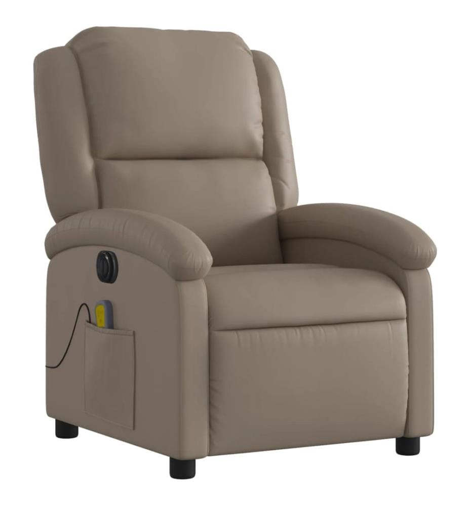 Massagesessel Elektrisch Cappuccino-Braun Kunstleder