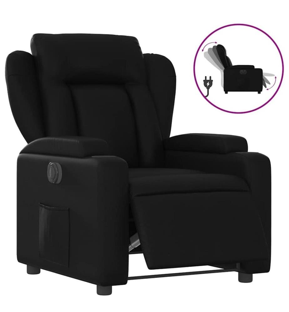Relaxsessel Elektrisch Schwarz Kunstleder