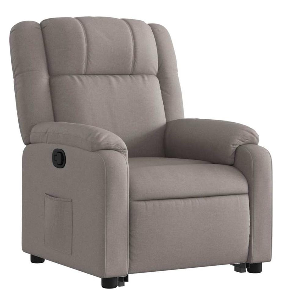 Relaxsessel mit Aufstehhilfe Taupe Stoff