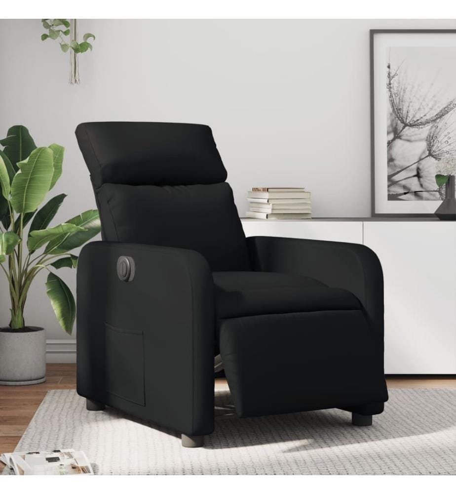 Relaxsessel Elektrisch Schwarz Kunstleder