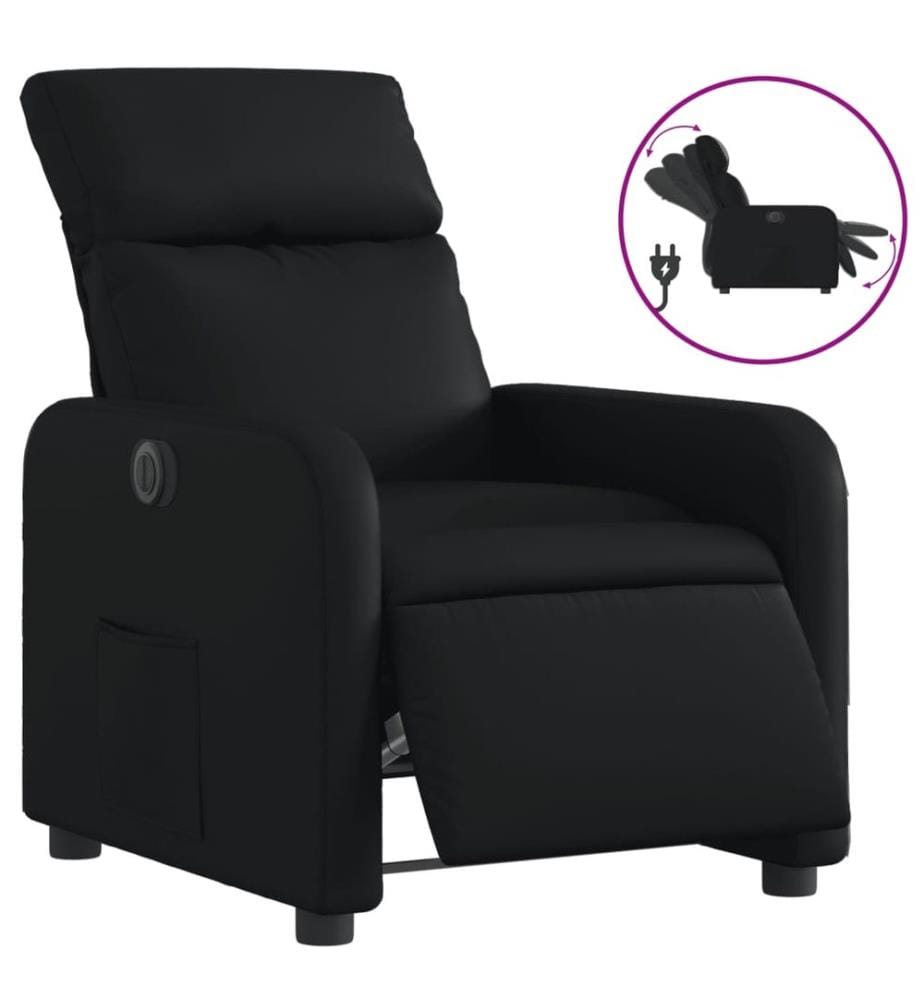 Relaxsessel Elektrisch Schwarz Kunstleder