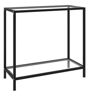 Table console Transparent 80x35x75 cm Verre trempé