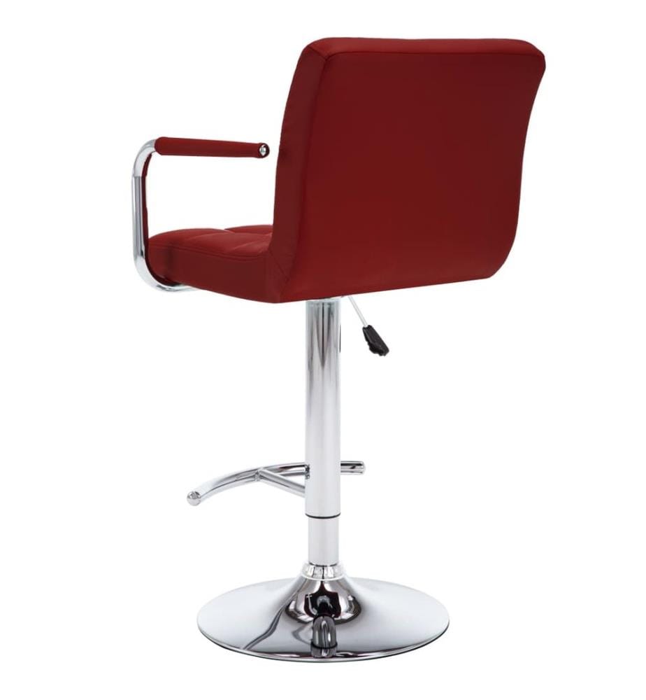 Barhocker 2 Stk. Weinrot Kunstleder