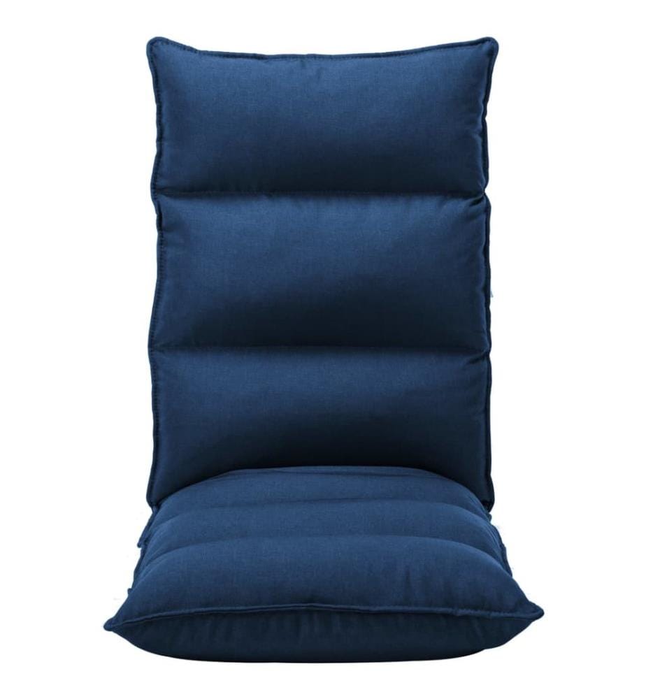 Chaise pliable de sol Bleu Tissu
