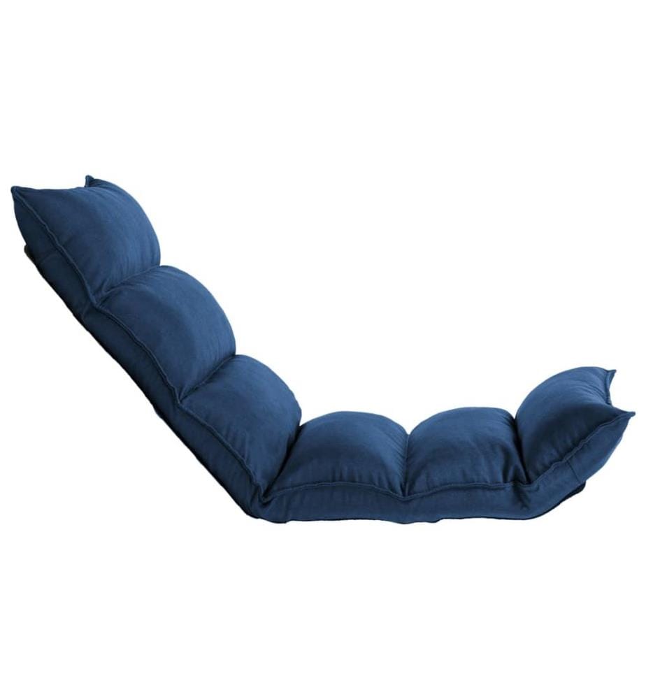 Chaise pliable de sol Bleu Tissu