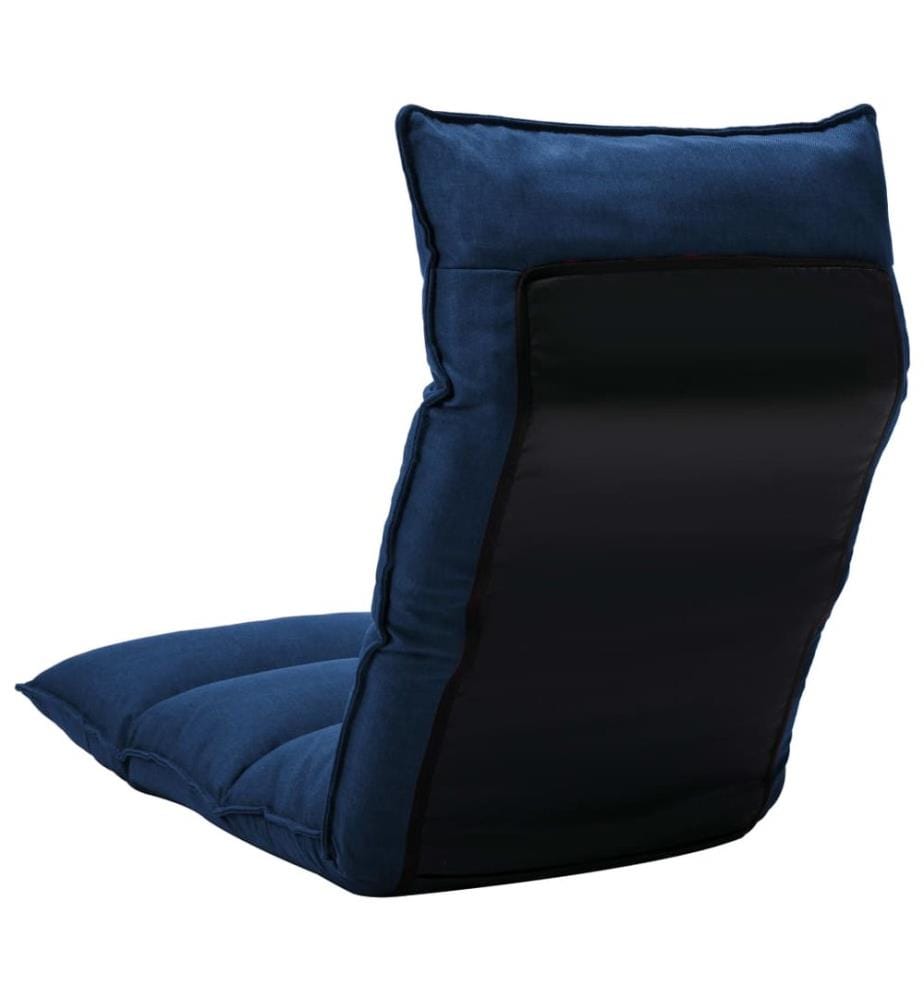 Chaise pliable de sol Bleu Tissu