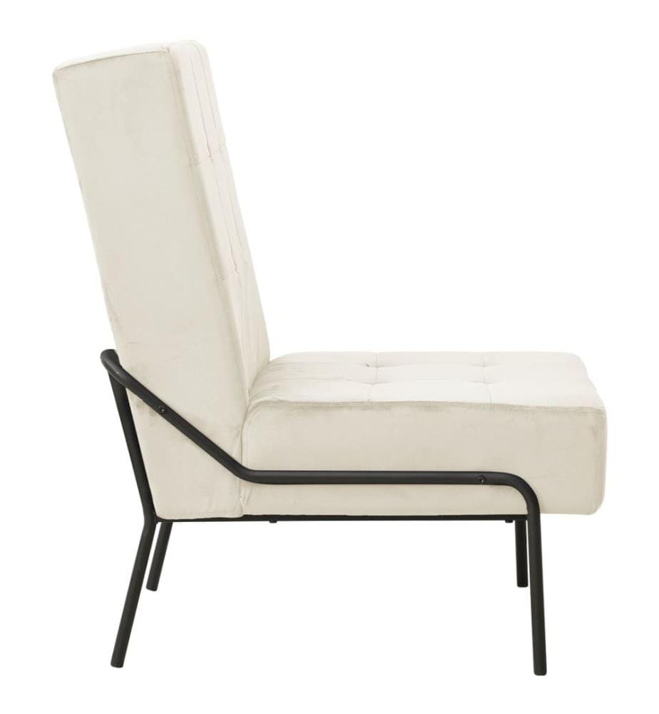 Relaxstuhl 65x79x87 cm Cremeweiss Samt